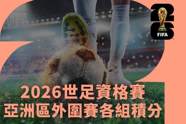 2026世足資格賽亞洲區外圍賽各組積分